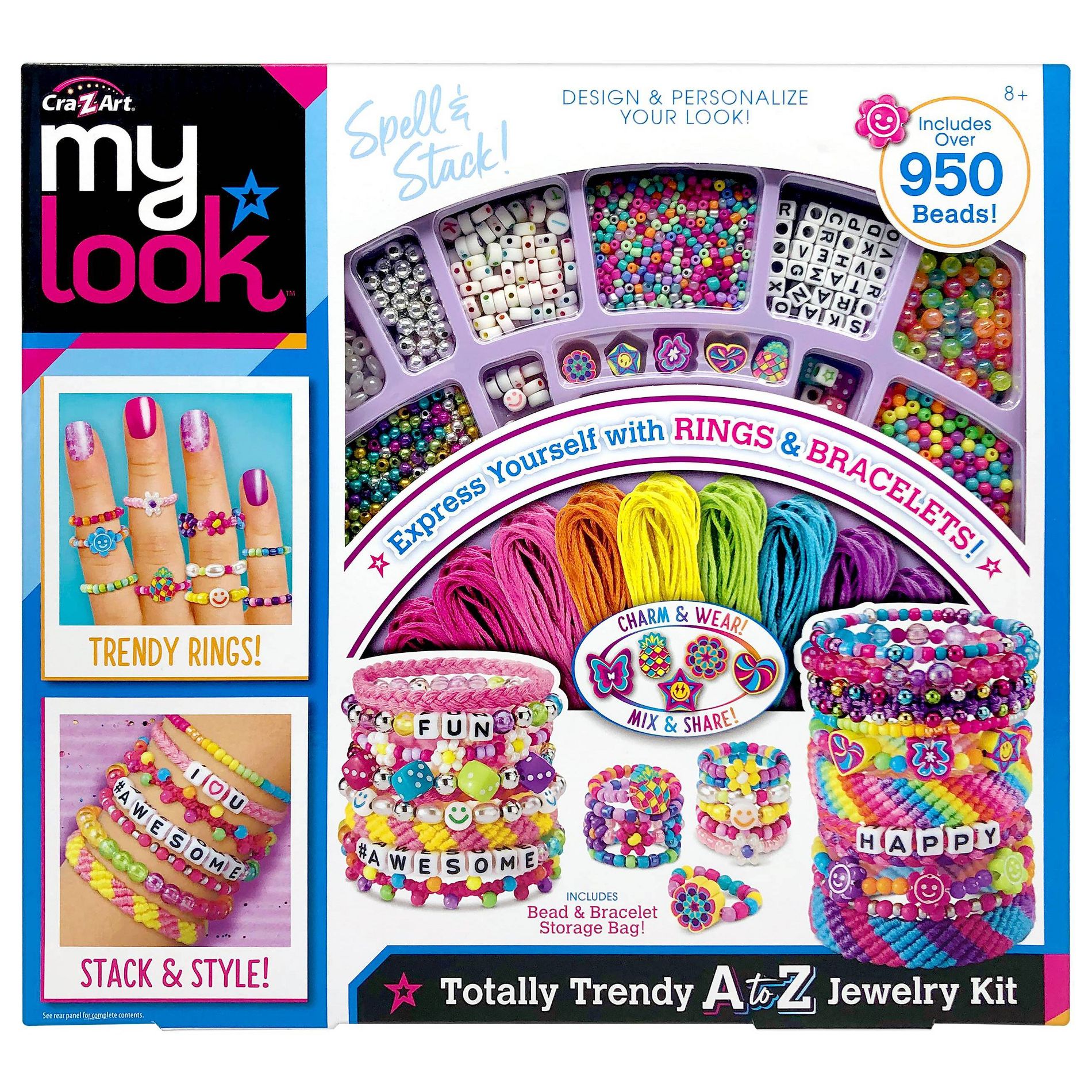 My Look A to Z Jewelry Kit: Creative Thinking Craft, Includes Beads & Elastic Cord