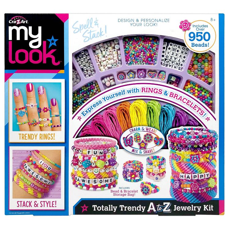 My Look A to Z Jewelry Kit: Creative Thinking Craft, Includes Beads & Elastic Cord, 1 of 8