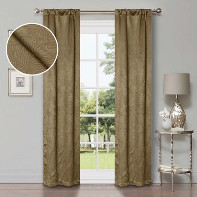 Modern Geometric Waves Room Darkening Semi-Blackout Curtains, Set of 2 by Blue Nile Mills