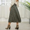 EXLURA Womens High Waist Polka Dot Pleated Skirt Midi Swing Skirt with Pockets - 3 of 4