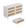 6-Drawers Rattan Storage Cabinet Rattan Drawer,for Bedroom,Living Room - 4 of 4