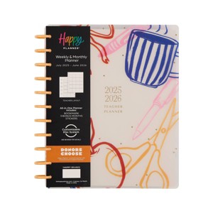 Happy Brands July 2025 - June 2026 Weekly/Monthly Planner 10.12"x11.5" Multicolor Sunday Brunch - 1 of 4