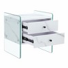 NicBex Modern Nightstand with 2 Drawers and Transparent Tempered Glass Sides for Bedroom and Living Room - 4 of 4