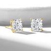 Ross-Simons 4.00 ct. t.w. Princess-Cut CZ Stud Earrings in 14kt Yellow Gold - 4 of 4