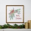 Framed Merry Christmas Cardinal Print 16"SQ - 2 of 3
