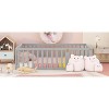 Full Size Wood Daybed Frame with Fence White - 3 of 4