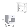 NicBex Nightstand with Drawer,Modern Side Table with Storage Space,Bedside Table for Bedroom,Living Room,Black/White - 3 of 4