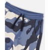 Deux par Deux Boy Fleece Sweatpants with Cargo Pockets Blue Camouflage - 4 of 4