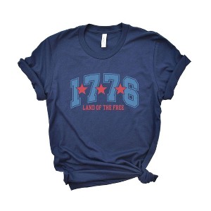 Simply Sage Market Women's Land Of The Free 1776 Short Sleeve Graphic Tee - 1 of 3