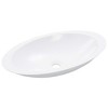 vidaXL Wash Basin 23.3"x13.8"x4.2" Mineral Cast/Marble Cast White - 3 of 4