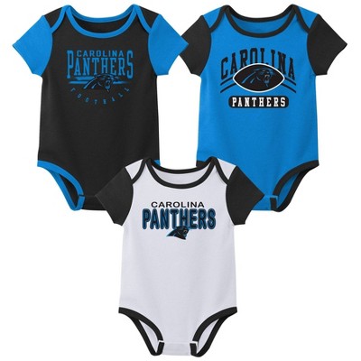 Image of NFL Carolina Panthers Infant Boys' 3pk White Bodysuit - 12M
