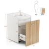 Costway File Cabinet with 2 Drawers Mobile Filing Cabinet w/Wheel for Letter Size - 2 of 4