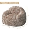 Jojoka Faux Fur Bean Bag Chair with Armrest, Comfy Floor Sofa for Adults, Plush Lazy Beanbag Couch for Living Room and Dorm - 2 of 4