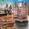 60'' Trampoline for Kids with Basketball Hoop & Safety Net, Swing, Rings, Gymnastic Bar, Indoor/Outdoor Toddler Trampoline, Birthday Gifts - 3 of 4