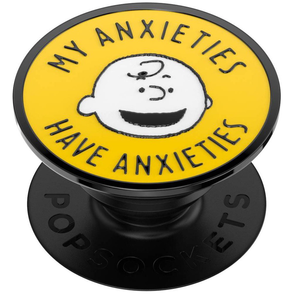 PopSockets Peanuts PopGrip Cell Phone Grip & Stand - Charlie Brown My Anxieties Have Anxieties