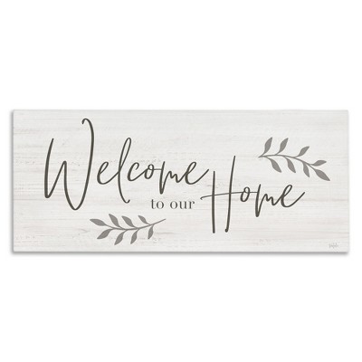 Stupell Industries Welcome To Our Home Country Sign, 30" x 13"