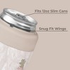 HydroJug Can Cooler - 2-in-1 Insulated Can Cooler Cup 12oz - Stainless Steel, Non-Slip Rubber Base, Screw-Top Lid - 3 of 4