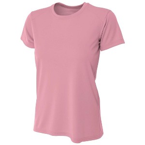 Bradley Women's Short Sleeve Rash Guard Surf Comfortable Performance Swim Shirt Pink Medium - 1 of 4