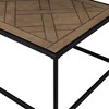 Okak Contemporary Rectangle/Square Coffee Table with Parquet Top Modern Decorative Design, Easy Assembly, Ideal for Living Room or Office - 3 of 4