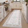 Non Slip Machine Washable Runners Ultra Thin Indoor Foldable Print Carpet Vintage Retro Floral Medallion Floor Cover - 4 of 4