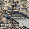Machine Washable Boho Area Rug - Ultra-Thin Low Pile Carpet, Lightweight Indoor Rug, Non Slip Floral Rug for Living Room, Bedroom, Dining Room - 4 of 4