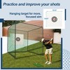 Dexmalle Golf Practice Net Cage w/ Metal Frame Hitting Net Kit Indoor Outdoor - 3 of 4