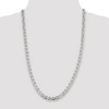 Black Bow Jewelry Mens 9mm Sterling Silver Hollow Flat Anchor Chain Necklace - 3 of 4