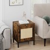Acekool Rattan Nightstand 2-Pack with Storage Cabinet and Pull-Out Tray, Retro End Tables with Metal Legs for Bedroom, Living Room, Office - 4 of 4