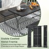 Tangkula Picnic Table Bench Set for 8 Person Outdoor Camping Table & 2 Benches with Metal Frame All-Weather Tabletop Black/Grey/Green/White - 4 of 4