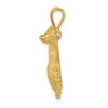 Black Bow Jewelry 14k Yellow Gold Large Polished Textured Polar Bear Pendant - 2 of 4