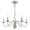 Livex Lighting Windsor 5 - Light Chandelier in  Brushed Nickel - 3 of 4