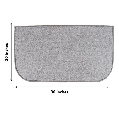 Silver 18x30 Non-Slip Rectangular Synthetic Kids Rug