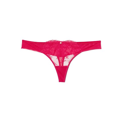 Adore Me Women's Bonnie Thong Panty 3x / Jazzy Pink : Target
