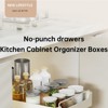 Pull Out Cabinet Organizer, 17" Deep No Drill Pull Out Drawers Adhesive Slide Out Drawer Organizers black 43x35x7cm - 4 of 4