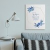 Stupell Industries Inspirational Hope Makes Me Strong Phrase Blue Florals Gallery Wrapped Canvas Wall Art, 30 x 40 - 2 of 4