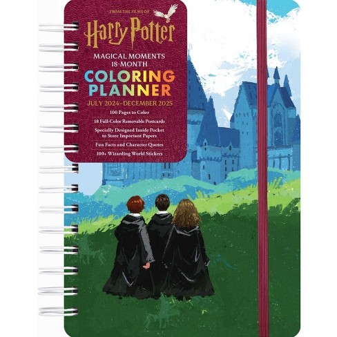 2025 Harry Potter Magical Moments 18-Month Coloring Planner (Spiral bound)