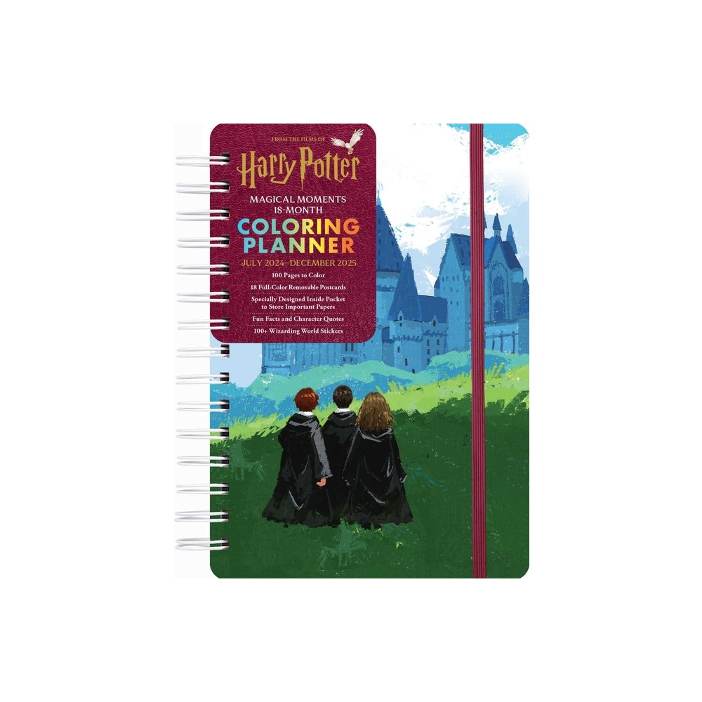 2025 Harry Potter Magical Moments 18-Month Coloring Planner - by Editors of Thunder Bay Press (Spiral Bound)