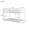 Kumasinova Twin-Over-Twin Floor Bunk Bed with Ladder, Low-Height Solid Rubber Wood Floor Bed Frame, Bunk Bed for Kids' Bedrooms/Small Spaces - 4 of 4