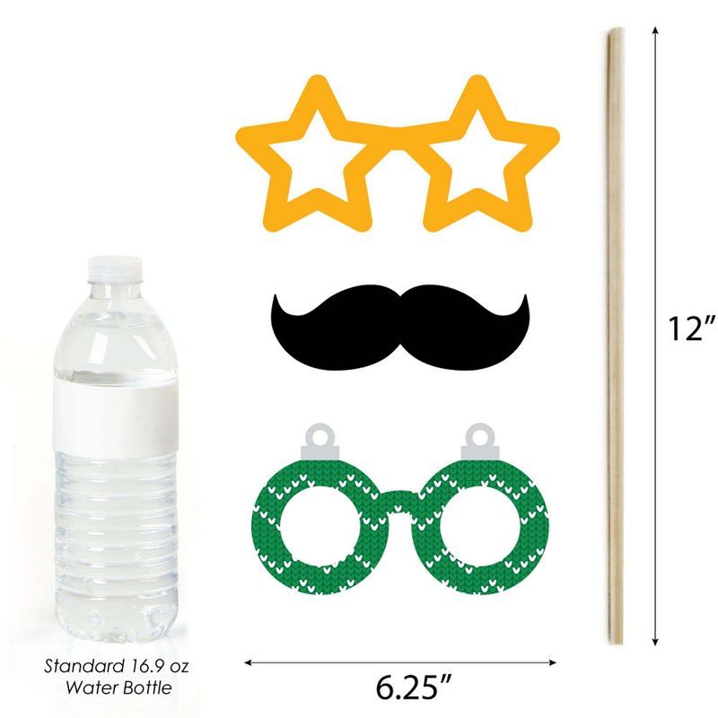 Big Dot of Happiness Ugly Sweater - Holiday and Christmas Party Photo Booth Props Kit - 20 Count, 6 of 10