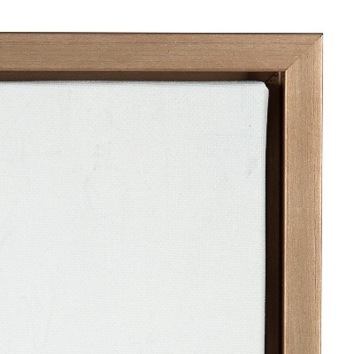 18" x 24" Green Cactus Framed Canvas Print with Gold Frame