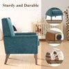 Modern Wingback Accent Chair, Upholstered Armchair with Lounge Seat & Wood Legs - 4 of 4