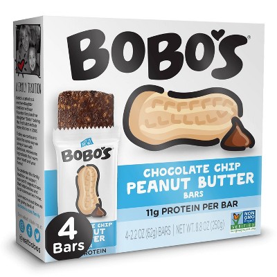 Bobo's Peanut Butter Chocolate Chip Bar - 8.8oz/4ct