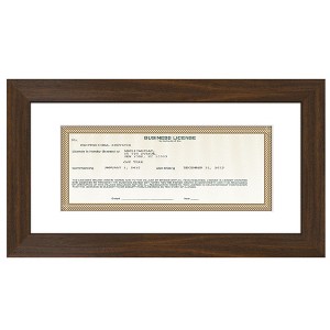 Americanflat 5x10 Business License Frame - Use as 3.5x8 Frame with Mat - 1 of 4