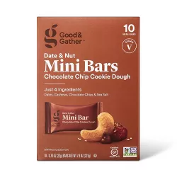 Date and nut Bars Mini Chocolate Chip Cookie Dough - 7.8oz/10ct - Good & Gather™