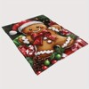 1pc, Gingerbread Man Printed Throw Blanket, Soft Plush Polyester Flannel, Contemporary Style, All-Season, Lightweight, Couch Sofa Bed Cover. - 3 of 4