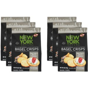 New York Style Authentically Baked Sea Salt & Black Pepper Bagel Crisps - Case of 6 - 6 oz - 1 of 2