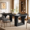Lantine Farmhouse Dining Table for 6-8, 63-Inch Rectangle Kitchen Table with Strong Geometric Frame for Kitchen & Dining & Living Room (Black) - 4 of 4