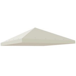Yescom 117"x117" Gazebo Top Replacement for Smaller 10x10Ft 1-Tier Outdoor Patio Canopy Cover Party Yard Garden Ivory White - 1 of 4