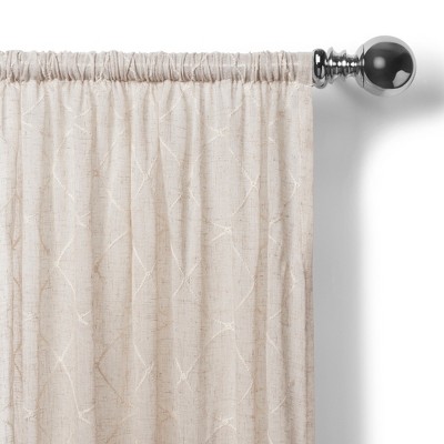 Ivory Linen Blend Rod Pocket Kitchen Tier Curtains