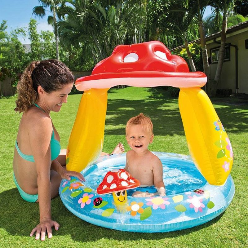 Intex Inflatable Mushroom Water Play Center Kiddie Baby Swimming Pool Ages 1-3, 4 of 7